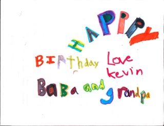 Kevin's birthday card