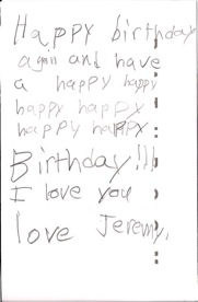 Jeremy's birthday card page 2